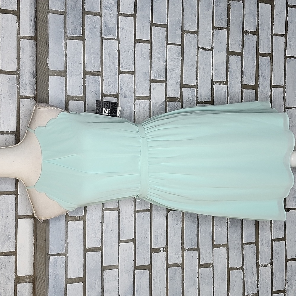 New IZ Byer Elegant Sea Green Sleeveless Mini A-Line Summer Dress Size Small - Picture 2 of 11